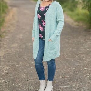 Michelle Mae Women's Cardigan - Soft Blue